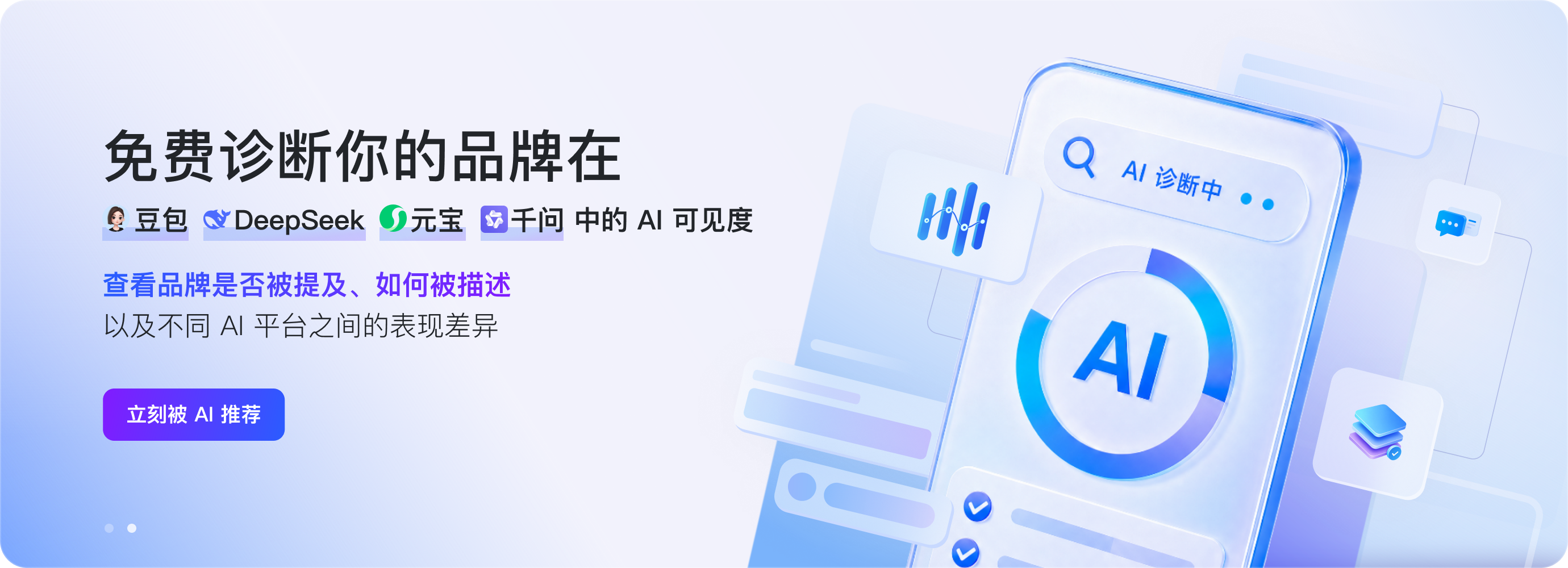 AI 品牌可见度诊断示意图